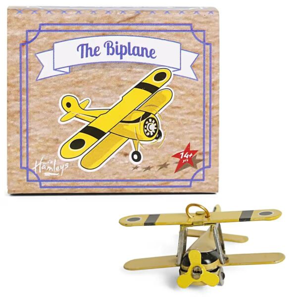 Retro Biplane Metal Airplane Model, Biplane Military Aircraft, Home Decor Toy, Kids for 14Yrs+, Yellow